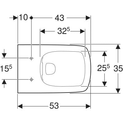 Miska WC wisząca bez kołnierza biały 500275011 Geberit Selnova