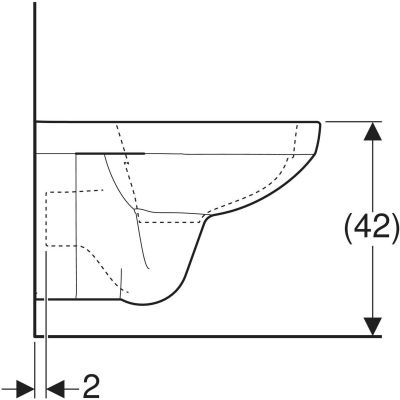Miska WC wisząca bez kołnierza biały 500275011 Geberit Selnova
