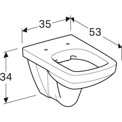 Miska WC wisząca bez kołnierza biały 500275011 Geberit Selnova