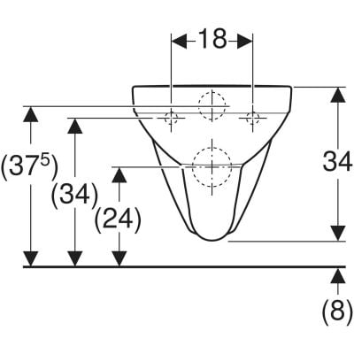 Miska WC wisząca bez kołnierza biały 500275011 Geberit Selnova