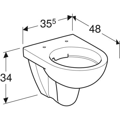 Miska WC wisząca bez kołnierza biały 500349011 Geberit Selnova