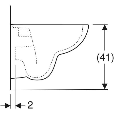 Miska WC wisząca bez kołnierza biały 500349011 Geberit Selnova