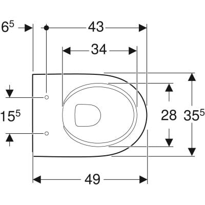 Miska WC wisząca bez kołnierza biały 500377012 Geberit Selnova Premium