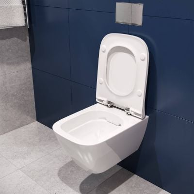 Miska WC wisząca bez kołnierza biały 500379018 Geberit Smyle Square
