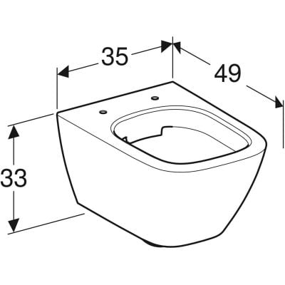 Miska WC wisząca bez kołnierza biały 500379018 Geberit Smyle Square