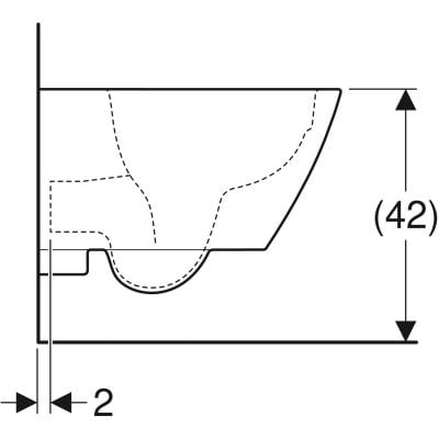 Miska WC wisząca bez kołnierza biały 500379018 Geberit Smyle Square