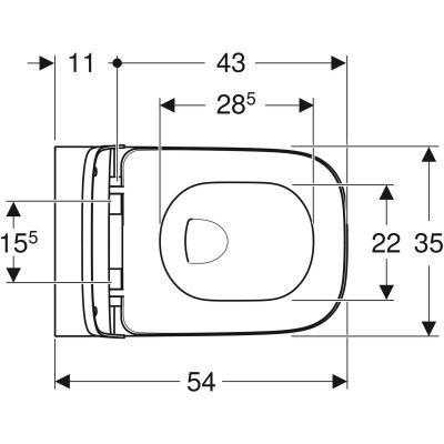 Zestaw miska z deską wisząca bez kołnierza biały 500683002 Geberit Smyle Square