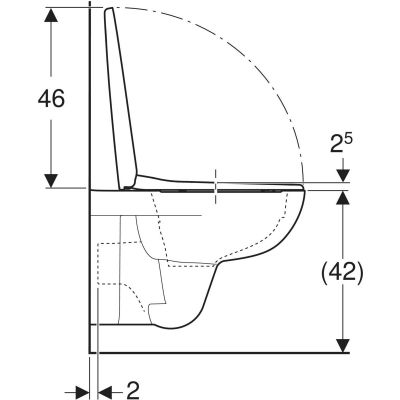 Zestaw miska z deską wisząca bez kołnierza biały 501751001 Geberit Selnova