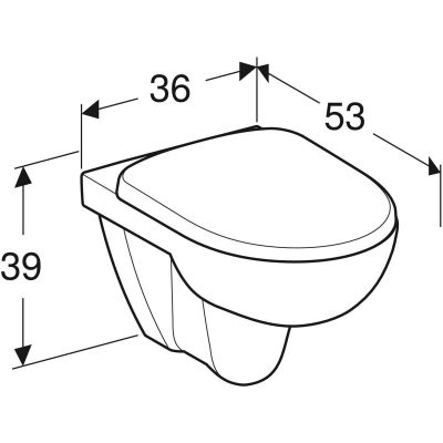 Zestaw miska z deską wisząca bez kołnierza biały 501751001 Geberit Selnova