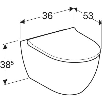 Miska WC z deską wolnoopadającą wisząca bez kołnierza spłukiwanie wirowe biały 502774001 Geberit Acanto