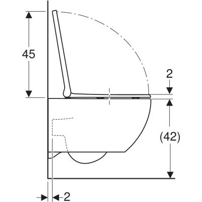 Miska WC z deską wolnoopadającą wisząca bez kołnierza spłukiwanie wirowe biały 502774001 Geberit Acanto