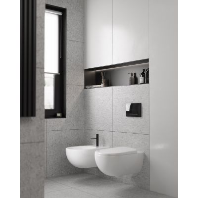 Miska WC z deską wolnoopadającą wisząca bez kołnierza biały połysk 502793001 Geberit Selnova Premium