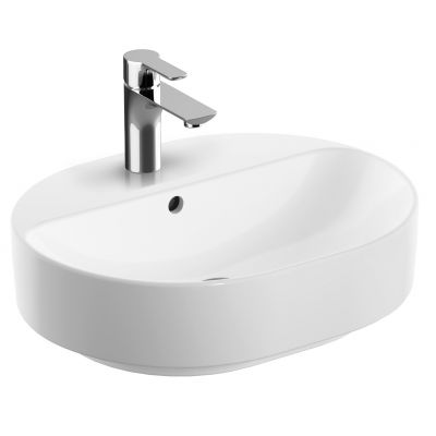 Umywalka 50x40 cm owalna nablatowa biała 500775012 Geberit Variform