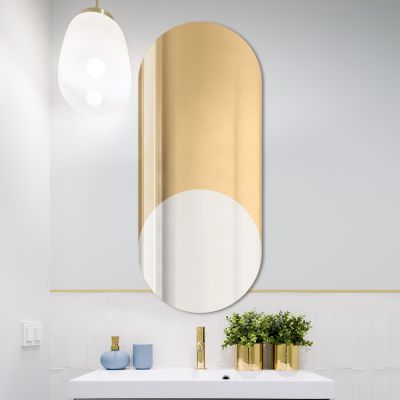 Lustro 60x110 cm owalne srebrny-złoty TOSCARGOLD60x110 Guarda Carini