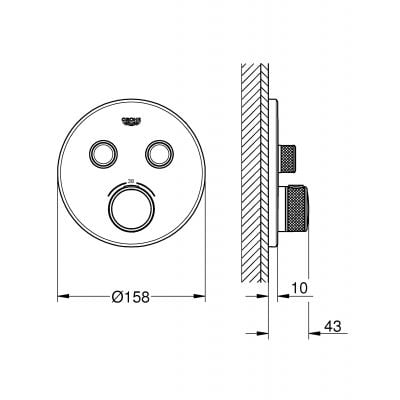 Zestaw Grohe 26066GL0, 26574GL0, 27057GL0, 27074GL0, 28362GL1, 29119GL0