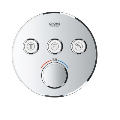 Bateria wannowo-prysznicowa podtynkowa termostatyczna starlight chrome 29121000 Grohe Grohtherm SmartControl