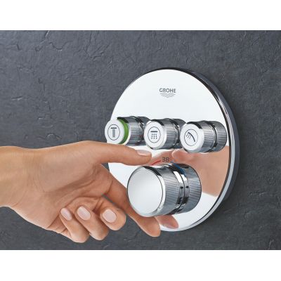 Bateria wannowo-prysznicowa podtynkowa termostatyczna starlight chrome 29121000 Grohe Grohtherm SmartControl