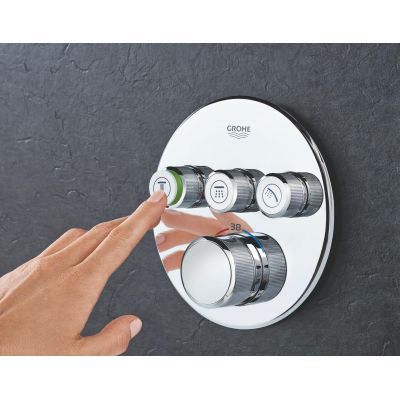 Bateria wannowo-prysznicowa podtynkowa termostatyczna starlight chrome 29121000 Grohe Grohtherm SmartControl