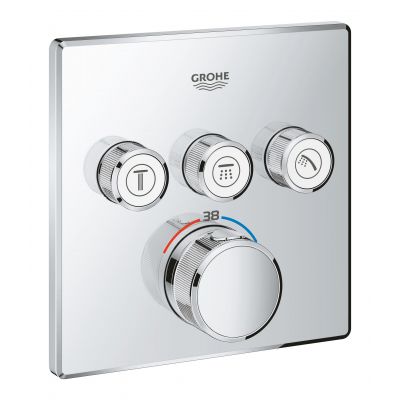 Bateria wannowo-prysznicowa podtynkowa termostatyczna starlight chrome 29126000 Grohe Grohtherm SmartControl