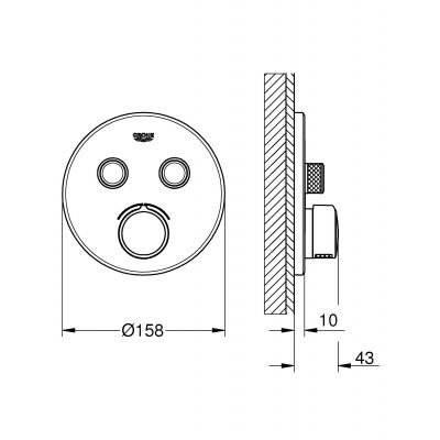 Bateria wannowo-prysznicowa podtynkowa starlight chrome 29145000 Grohe SmartControl