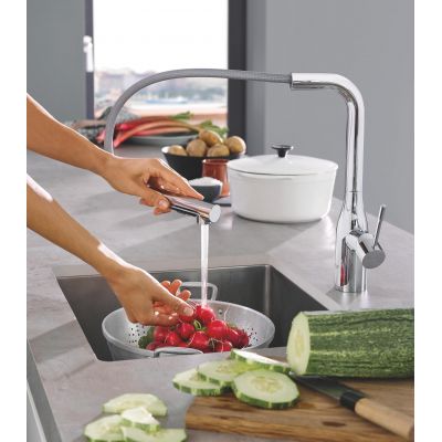 Bateria kuchenna stojąca starlight chrome 30270000 Grohe Essence