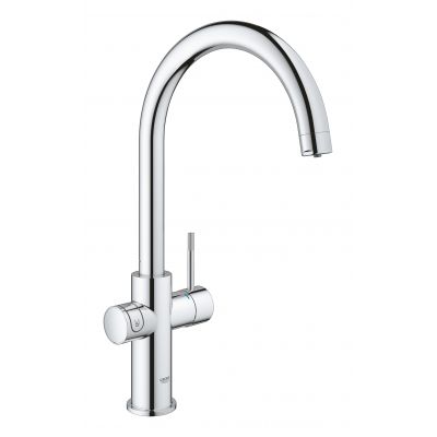 Bateria kuchenna z filtrem stojąca starlight chrome 31455001 Grohe Blue