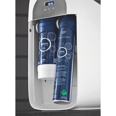 Bateria kuchenna z filtrem stojąca starlight chrome 31455001 Grohe Blue