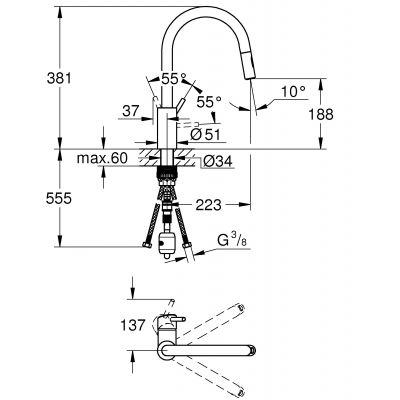 Zestaw Grohe 31483DC2, 31653AP0, 40535DC0