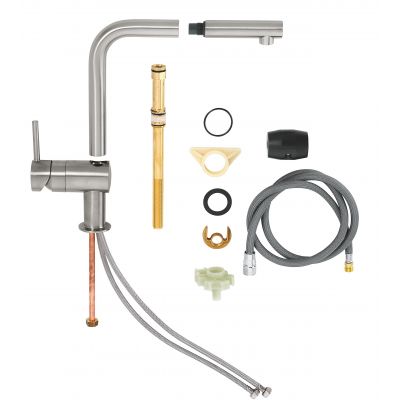 Bateria kuchenna stojąca supersteel 32168DC0 Grohe Minta