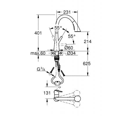 Zestaw Grohe 32294DC2 + Grohe 31654AP0