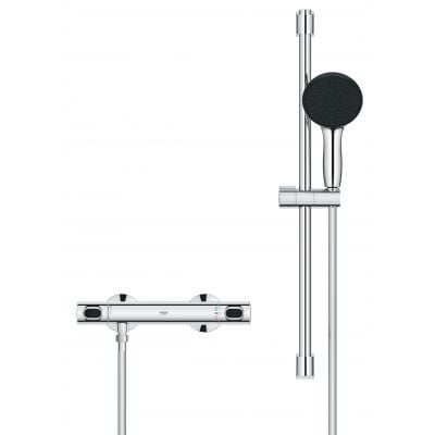Bateria prysznicowa ścienna termostatyczna starlight chrome 34800001 Grohe Precision Flow