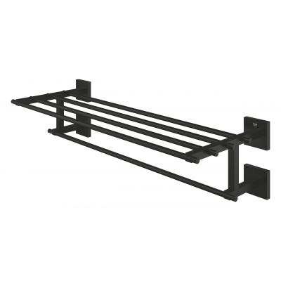 Grohe Start Cube półka z relingiem na ręcznik czarny mat 410992430