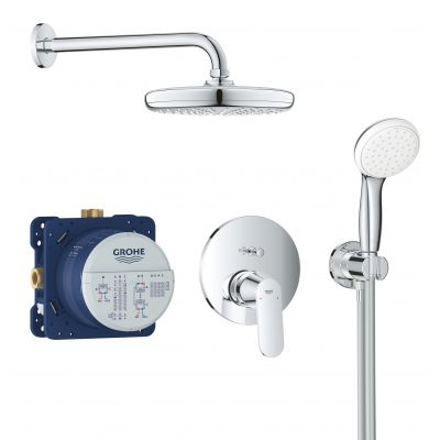 Zestaw prysznicowy podtynkowy z deszczownicą starlight chrome 25219001 Grohe Eurosmart Cosmopolitan