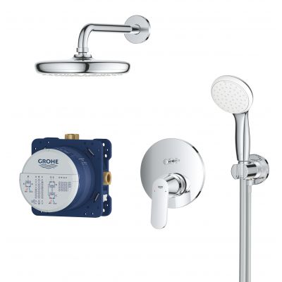 Zestaw prysznicowy podtynkowy z deszczownicą starlight chrome 25219001 Grohe Eurosmart Cosmopolitan