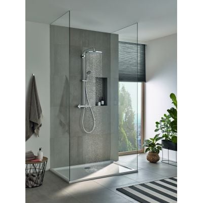 Zestaw prysznicowy ścienny termostatyczny z deszczownicą starlight chrome 26400001 Grohe Vitalio Joy