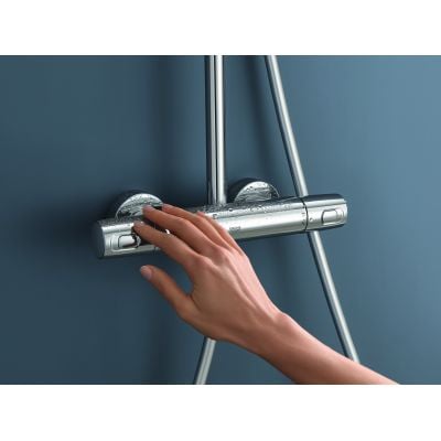 Zestaw prysznicowy ścienny termostatyczny z deszczownicą starlight chrome 26400001 Grohe Vitalio Joy