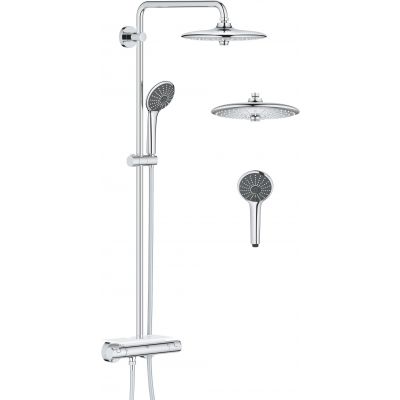 Zestaw prysznicowy ścienny termostatyczny z deszczownicą starlight chrome 26403001 Grohe Vitalio Joy