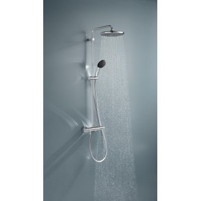 Zestaw prysznicowy ścienny termostatyczny z deszczownicą starlight chrome 26677001 Grohe Vitalio Start System