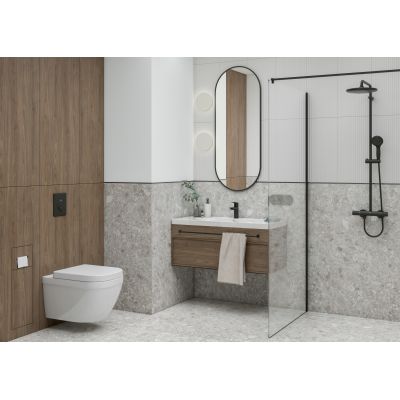 Zestaw prysznicowy ścienny termostatyczny z deszczownicą czarny 266772430 Grohe Vitalio Start Shower System