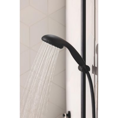Zestaw prysznicowy ścienny termostatyczny z deszczownicą czarny 266772430 Grohe Vitalio Start Shower System