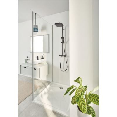Zestaw prysznicowy ścienny termostatyczny z deszczownicą czarny 266962431 Grohe Vitalio Comfort