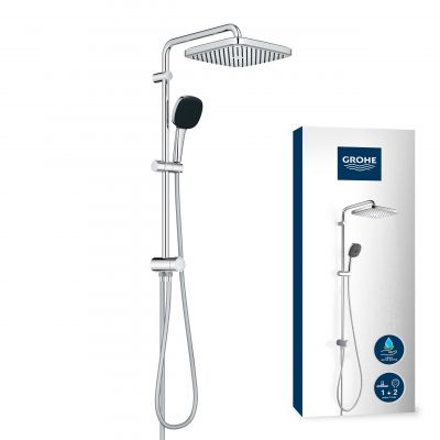 Zestaw prysznicowy ścienny z deszczownicą starlight chrome 26698001 Grohe Vitalio Comfort