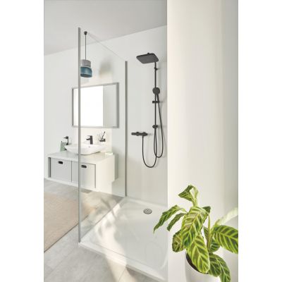 Zestaw prysznicowy ścienny z deszczownicą czarny 266982431 Grohe Vitalio Comfort