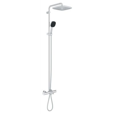 Zestaw wannowo-prysznicowy ścienny termostatyczny z deszczownicą starlight chrome 26984001 Grohe Vitalio Comfort