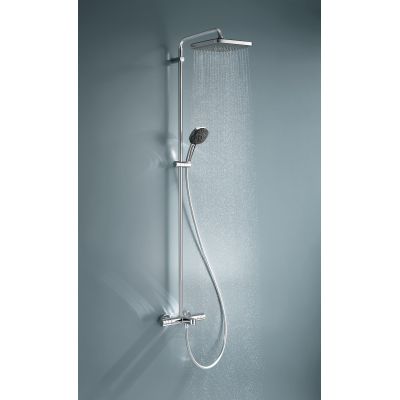 Zestaw wannowo-prysznicowy ścienny termostatyczny z deszczownicą starlight chrome 26984001 Grohe Vitalio Comfort