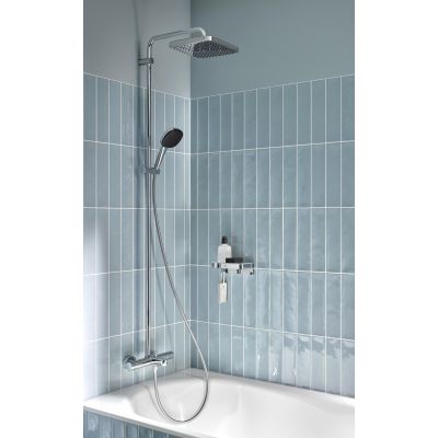 Zestaw wannowo-prysznicowy ścienny termostatyczny z deszczownicą starlight chrome 26984001 Grohe Vitalio Comfort