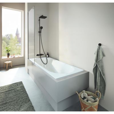 Zestaw wannowo-prysznicowy ścienny termostatyczny z deszczownicą czarny 269842431 Grohe Vitalio Comfort