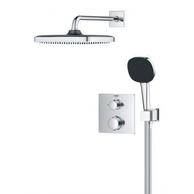 Zestaw prysznicowy podtynkowy termostatyczny z deszczownicą starlight chrome 34882000 Grohe Vitalio Comfort