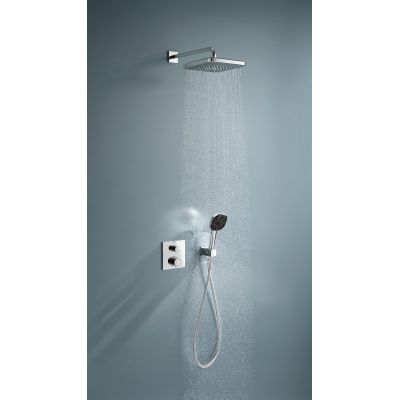 Zestaw prysznicowy podtynkowy termostatyczny z deszczownicą starlight chrome 34882000 Grohe Vitalio Comfort