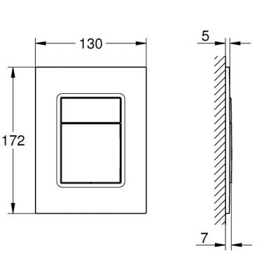 Przycisk spłukujący do wc starlight chrome 37535000 Grohe Skate Cosmopolitan S